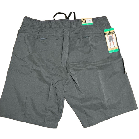 Voyager Men's Shorts Performance Active Golf Black Tan XL NWT - Picture 5 of 8